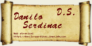 Danilo Serdinac vizit kartica